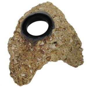 This lovely french hand made rock is designed to hide the stream pumps this will blend them into your natural reef. The material that they are made from will quickly become colonised with algae and invertebrates and will soon blend into the surrounding living rock. 6200.250 Ideal for 6095, 6105, 6155, 6205 & 6305 Streams