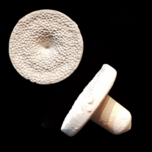 These ceramic frag plugs come in many great shapes and sizes to suit most applications . They suit both the hobbyist and large-scale aquaculture facilities. Ceramic plugs have many advantages over aragonite plugs as they can be made slimmer due the extra strength of the ceramic material. They can be very discreet , keeping all the attention on the frag its self. The smoother surface of the ceramic also makes the frag plugs easier for the clean up crew to keep the bases clean and tidy as algae does not grow as easily on the surface.