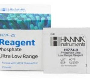 The HI774-25 are the replacement reagents for the HI774 Phosphate Ultra Low Range Checker® HC. These high-quality reagents are manufactured in our state-of-the-art facility and are clearly marked with the lot number and expiration date on each packet for traceability. Pre-made reagents for ease of use Prepared with high purity chemicals Marked with expiration date and lot number for traceability Phosphate Ultra Low Range Checker® HC Reagents (25 Tests) The HI774-25 are high-quality reagents that are pre-measured, allowing for users to achieve fast and accurate measurements with their Phosphate Ultra Low Range Checker® HC. These reagents follow the Ascorbic Acid Method in which the reaction between phosphorus and reagents causes a blue tint in the sample. By simply adding the packet of HI774-25 reagent to the sample, the reaction will take place and the HI774 will determine the concentration from the color that is produced. The results will be displayed in ppb of phosphorus.