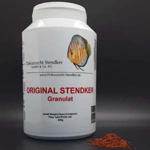 Original Stendker Granulat is a famous, high quality, high nutrition, complete feed for discus. This has been manufactured using the best quality ingredients, including probiotic components, vitamins, minerals, amino acids, and proteins, to continue to ensure optimal growth and health of your fish. Suitable for use in automatic fish feeders. 460g