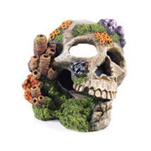 Classic Skull Ornament Classic Aquatic Ornaments have a reputation second to none in terms of quality and price. The polyresin ornaments are superbly detailed, hand painted with non-toxic paints and are available in a broad range of sizes and themes. Size (mm): 195 x 160 x 140