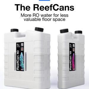 New Red Sea ReefCans The ReefCan 18 & 40 can supply the ATO of a 200-litre or 500-litre tank with enough water for about a week. They can fit in the sump cabinet or behind the tank, it can be refilled without having to remove the reservoir and disconnect its tubes & cables, and have a transparent plastic body with an embedded water scale that allows you to see how much RO water is left. Elegant, Practical and Convenient. The Reefcans utilize the most unused dimensions in your systems cabinet resulting in more RO water for less valuable floor space.