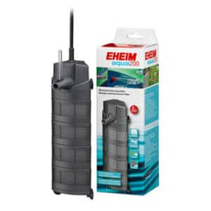 Eheim Aqua 200 is a modular, space saving, corner fitting, internal power filter. Ideal for beginners and experts alike, these filters are very easy to use and extendable too! Large intake area, a powerful pump, built-in venturi diffuser and media box for carbon are all included with the filter. Within the range of Eheim aqua's, you have 3 filters which are suitable for aquariums up to 200 litres.
