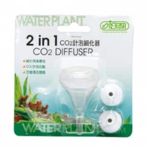 Ista 2 in 1 CO2 Diffuser is a combined carbon dioxide diffuser and bubble counter for plant fertilization systems on small aquariums. This enables you easily to monitor the amount of CO2 going in and disperse it at the same time. Fitted with a long lasting, replaceable ceramic disc.